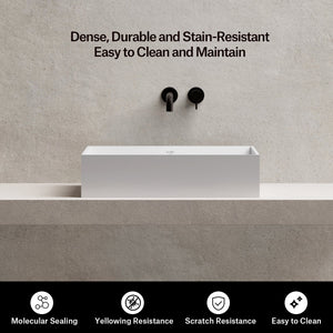23.6 Inch MonBlari VERVE SERIES Solid Surface Vessel Bowl Sink Bathroom Sink