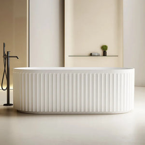 67 Inch MonBlari Solid Surface Freestanding Bathtub-TW-8111-MW-FrontView