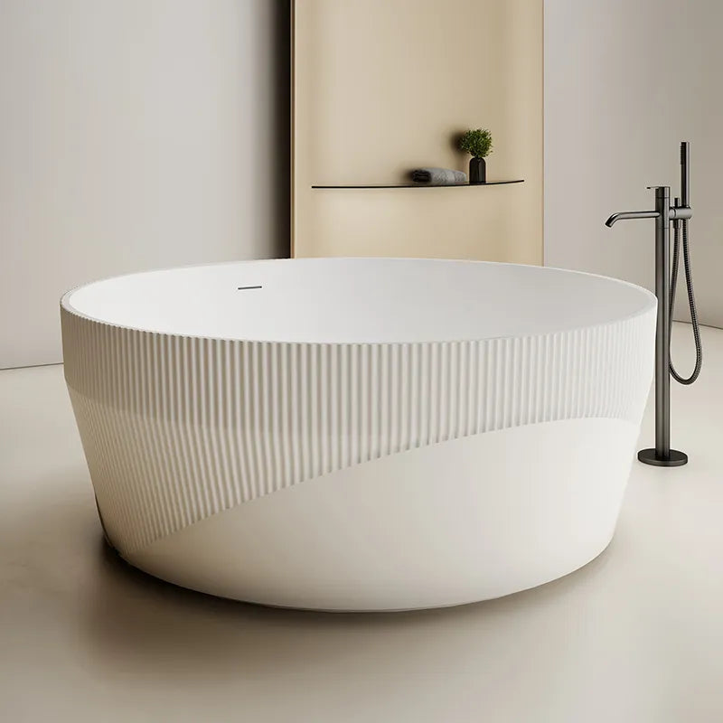 54 Inch MonBlari Solid Surface Freestanding Bathtub-TW-8189-MW-Front View
