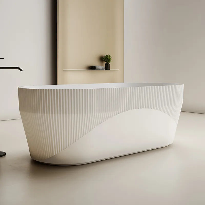 67 Inch MonBlari Solid Surface Freestanding Bathtub-TW-8181-MW-Front View