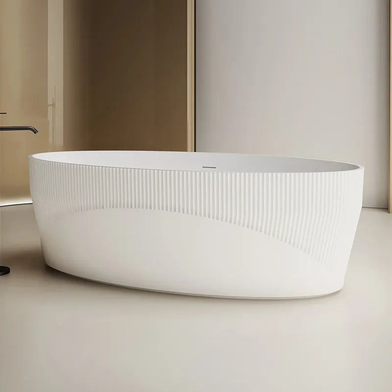 71 Inch MonBlari Solid Surface Freestanding Bathtub-TW-8187-MW-FrontView