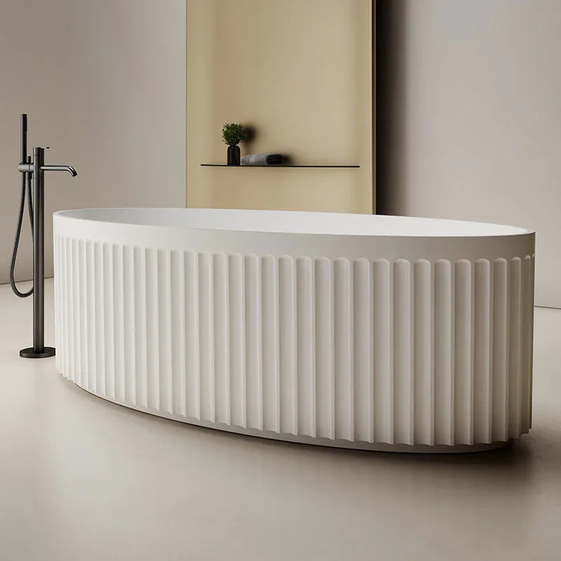 67 Inch MonBlari Solid Surface Freestanding Bathtub-TW-8117-MW-FrontView