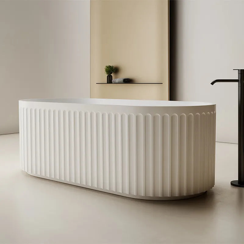67 Inch MonBlari Solid Surface Freestanding Bathtub-TW-8111-MW-FrontView