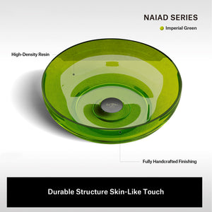 15.7 Inch MonBlari NAIAD SERIES Resin Bathroom Vessel Bowl Sink Bathroom Sink