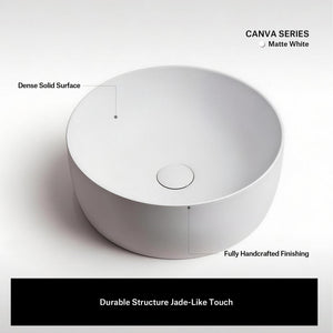 MonBlari TW-A105 CANVA SERIES Solid Surface Vessel Bowl Sink Bathroom Sink