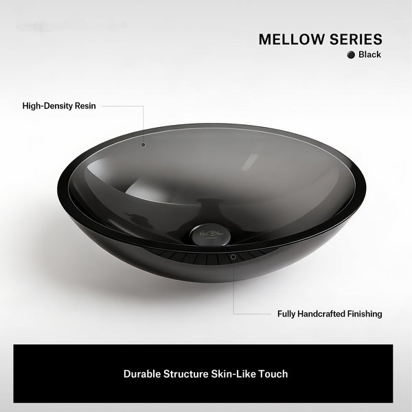 19.7 Inch MonBlari MELLOW SERIES Resin Vessel Bowl Sink Bathroom Sink