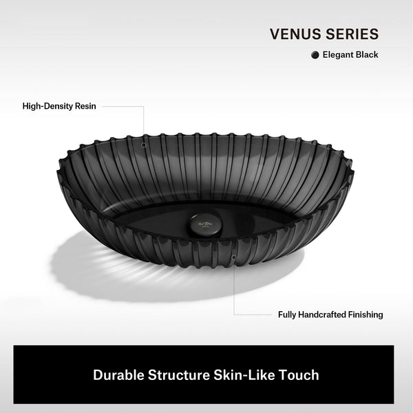 23.6 Inch MonBlari VENUS SERIES Resin Vessel Bowl Sink Bathroom Sink