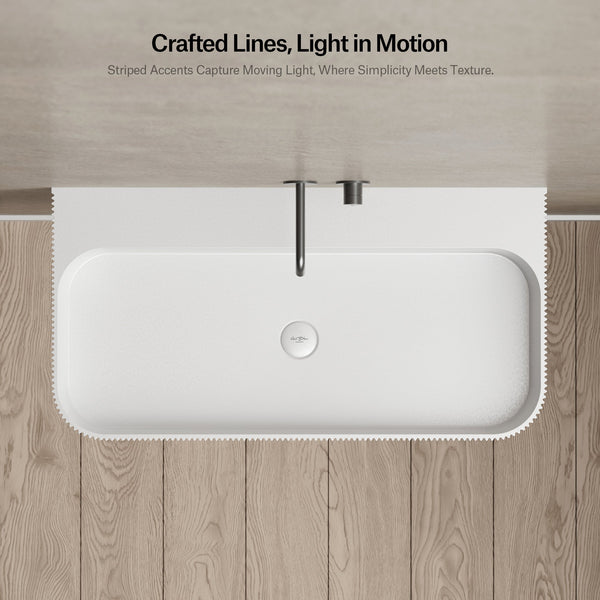 29.5-47.2 Inch MonBlari VENUS SERIES Solid Surface Wall Mount Sink