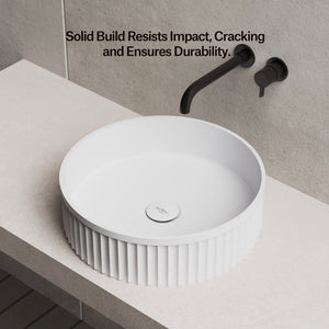 15.7 Inch MonBlari VENUS SERIES Solid Surface Vessel Bowl Sink Bathroom Sink
