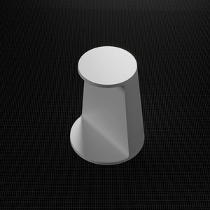 MonBlari Swing Series Matte White Solid Surface Shower Stool