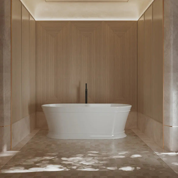 MonBlari TW-7796 White Acrylic Freestanding Bathtub 1700mm