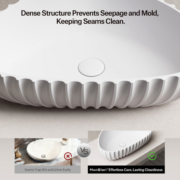 MonBlari Solid Surface Vessel Bowl Sink Bathroom Sink MR-A8870-4