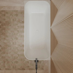 MonBlari TW-7611L White Acrylic Corner Bathtub 1500mm - 1700mm