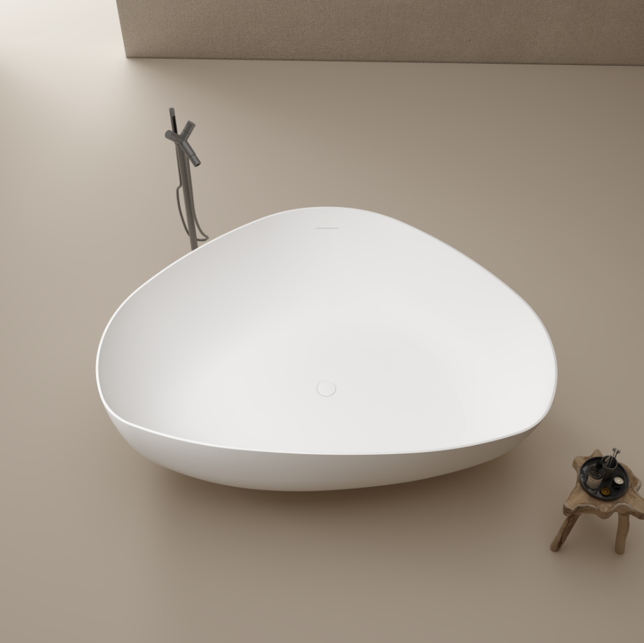 71 Inch MonBlari Solid Surface Freestanding Bathtub TW-8660-MW TW8660MW-FrontView
