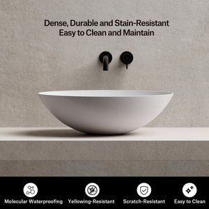 MonBlari Solid Surface Vessel Bowl Sink Bathroom Sink XA-A72-MW-3