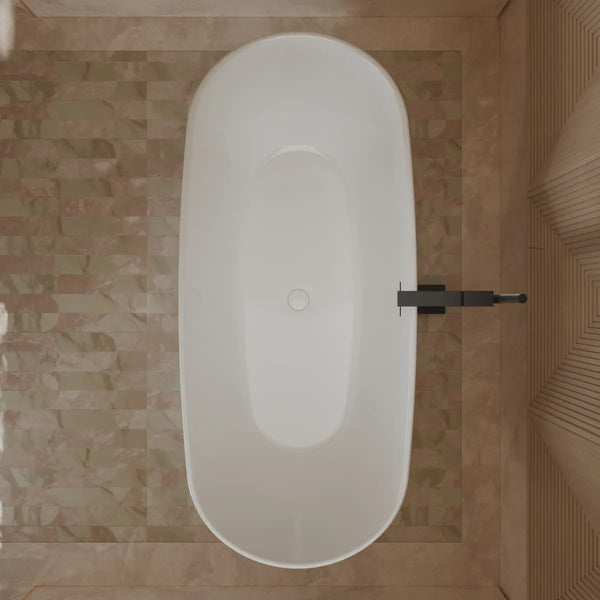MonBlari TW-7798 White Acrylic Freestanding Bathtub 1700mm - 1800mm