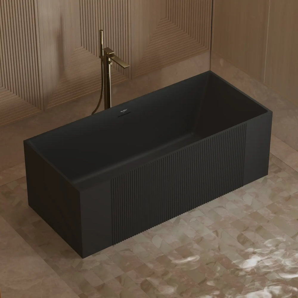MonBlari XY-2005 Black Acrylic Freestanding Bathtub 1500mm - 1700mm