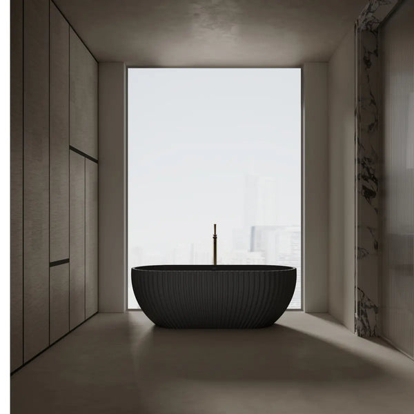 MonBlari MR-88871 Black VENUS Series Wide Freestanding Bathtub 1700mm
