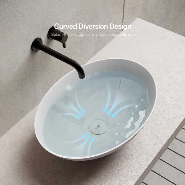 MonBlari Solid Surface Vessel Bowl Sink Bathroom Sink XA-A72-MW-5