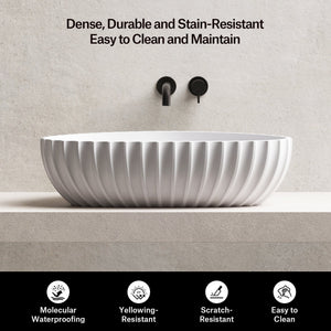 MonBlari Solid Surface Vessel Bowl Sink Bathroom Sink MR-A8870-3