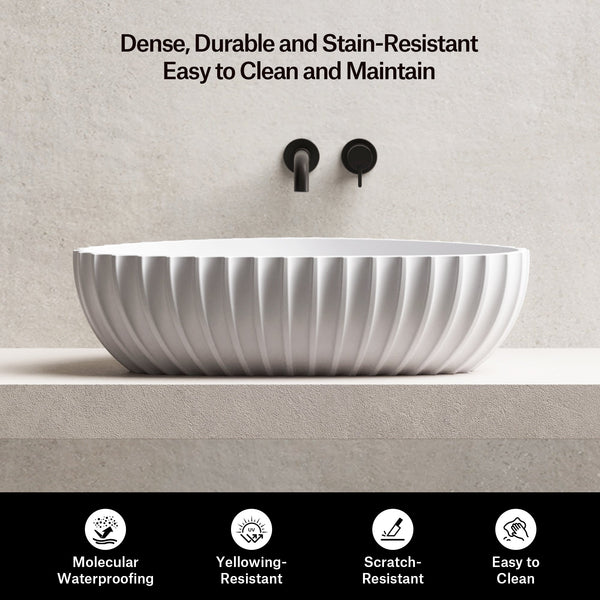MonBlari Solid Surface Vessel Bowl Sink Bathroom Sink MR-A8870-3