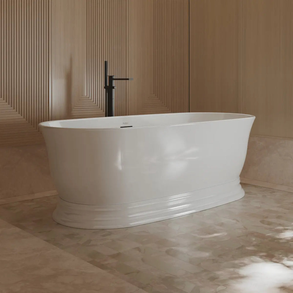 MonBlari TW-7798 White Acrylic Freestanding Bathtub 1700mm - 1800mm