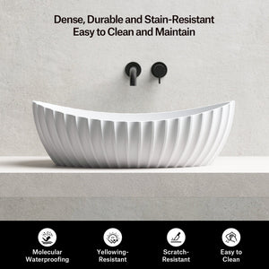 MonBlari Solid Surface Vessel Bowl Sink Bathroom Sink MR-A8878-4
