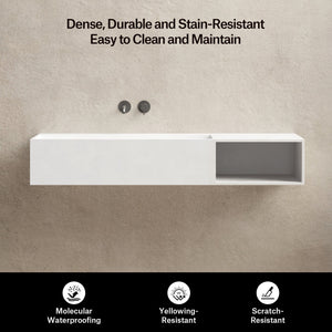 MonBlari Solid Surface Wall Mount Sink XA-G62L-5