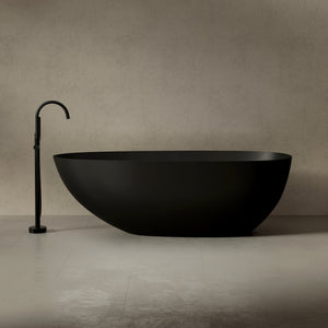 55.1-59.1 Inch MonBlari ZEPHYR Solid Surface Freestanding Bathtub