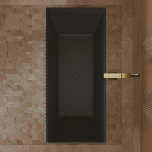 MonBlari XY-2005 Black Acrylic Freestanding Bathtub 1500mm - 1700mm