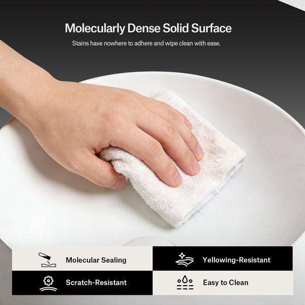 MonBlari TW-A105 CANVA SERIES Solid Surface Vessel Bowl Sink Bathroom Sink