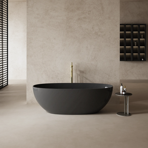 67 Inch MonBlari Carbon Fiber Freestanding Bathtub MC-99907-GB-FrontView