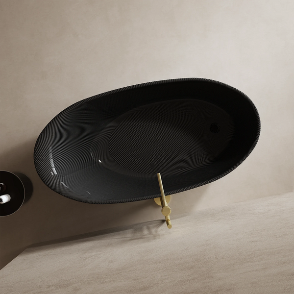 67 Inch MonBlari Carbon Fiber Freestanding Bathtub MC99971GB-TopView