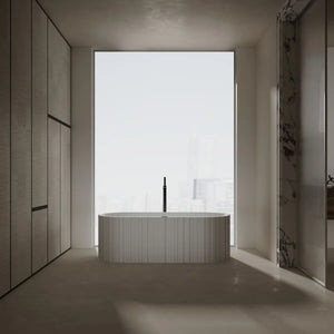 MonBlari MR-88851 White Solid Surface Freestanding Buthtub 1700mm