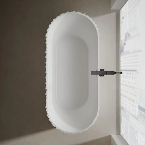 MonBlari MR-88851 White Solid Surface Freestanding Buthtub 1700mm