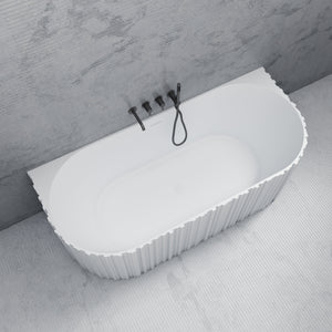 67 Inch MonBlari Solid Surface Back to Wall Bathtub MR-88856-MW MR88856MW-TopView