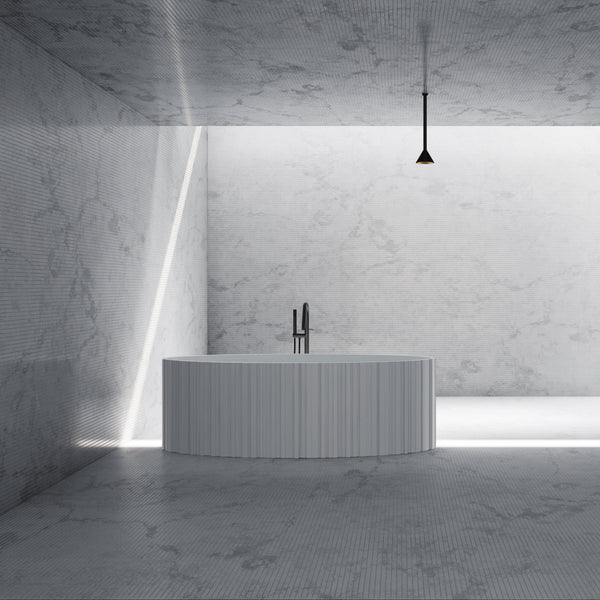 67 Inch MonBlari Solid Surface Freestanding Bathtub MR-88857-MW MR88857MW-FrontView