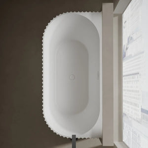 MonBlari MR-88876 VENUS Series Solid Surface Wall-Mounted Bathtub 1700mm