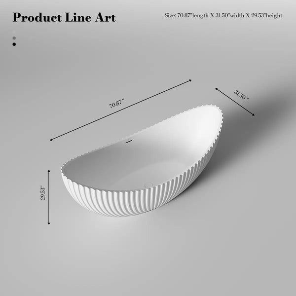 MonBlari MR-88878 VENUS Series Double Slipper Bathtub 1800mm