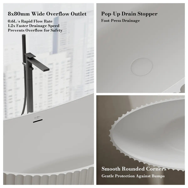 MonBlari MR-88878 VENUS Series Double Slipper Bathtub 1800mm