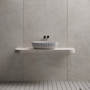 23.6 Inch MonBlari Solid Surface Vessel Bowl Sink Bathroom Sink MR-A8870-FrontView
