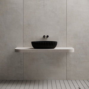 23.6 Inch MonBlari Solid Surface Vessel Bowl Sink Bathroom Sink MR-A8870-FrontView