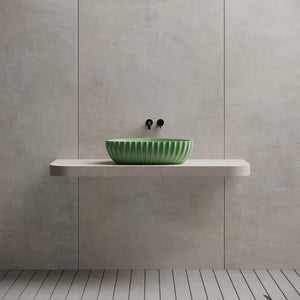 23.6 Inch MonBlari Solid Surface Vessel Bowl Sink Bathroom Sink MR-A8870-FrontView