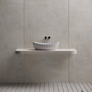 23.6 Inch MonBlari Solid Surface Vessel Bowl Sink Bathroom Sink MR-A8878-FrontTop
