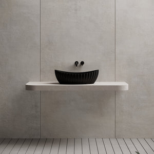 23.6 Inch MonBlari Solid Surface Vessel Bowl Sink Bathroom Sink MR-A8878-FrontView