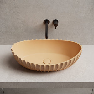 23.6 Inch MonBlari Solid Surface Vessel Bowl Sink Bathroom Sink MR-A8878-TopView