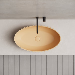 23.6 Inch MonBlari Solid Surface Vessel Bowl Sink Bathroom Sink MR-A8878-Top View