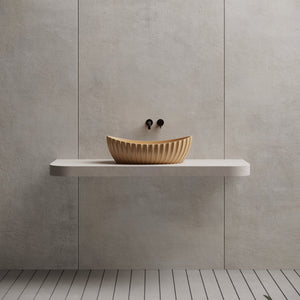 23.6 Inch MonBlari Solid Surface Vessel Bowl Sink Bathroom Sink MR-A8878-FrontView