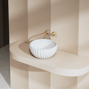 16 Inch MonBlari Solid Surface Vessel Bowl Sink Bathroom Sink-MR-A8879-MW-RightTopView