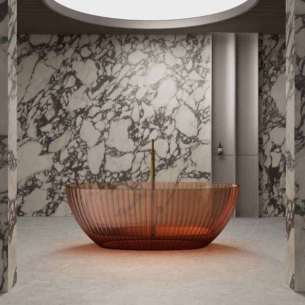 MonBlari MR-88877 Transparent Resin Freestanding Bathtub 1700mm